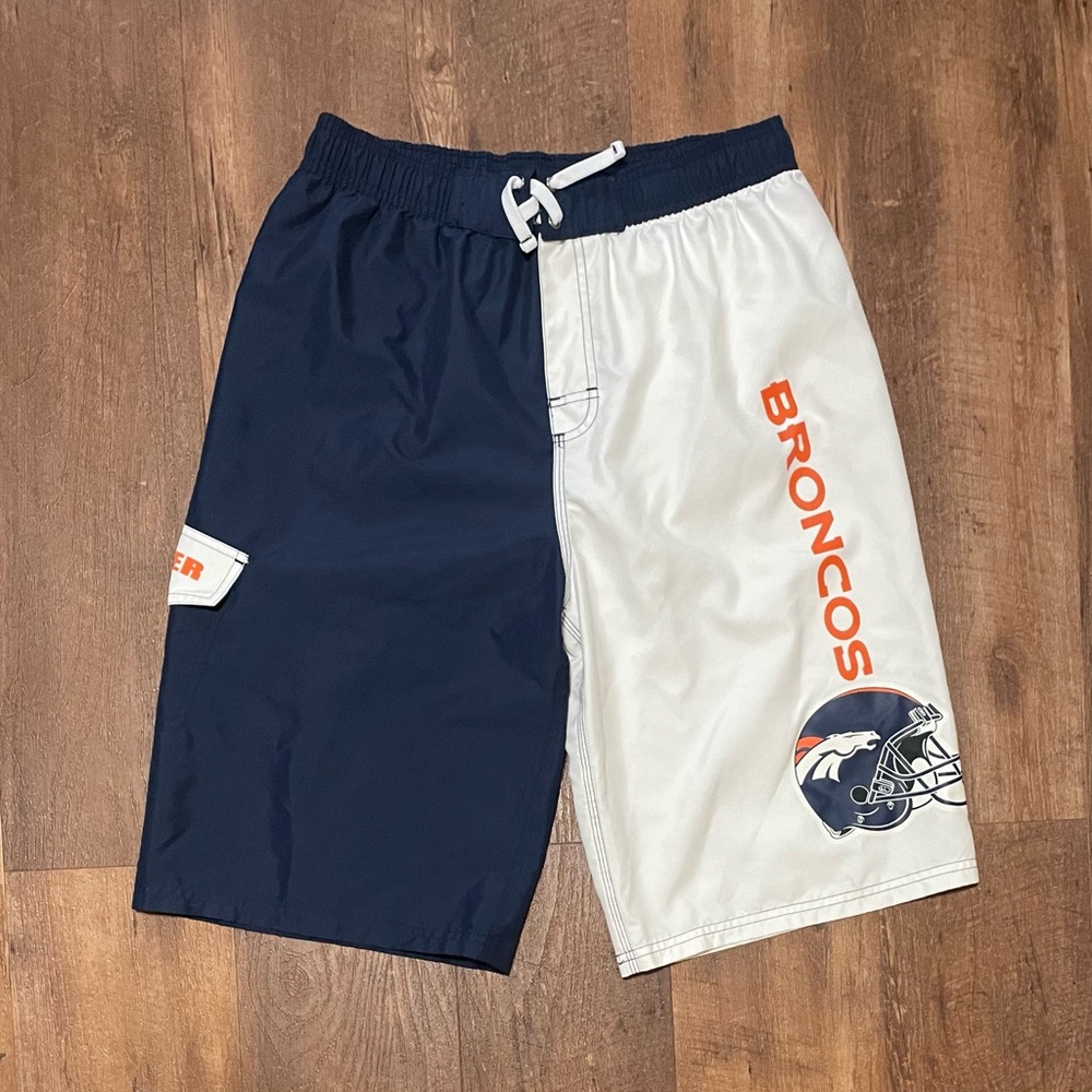 NFL Denver Broncos 2012 Youth XL swim shorts trunks size 18/20 or men’s M